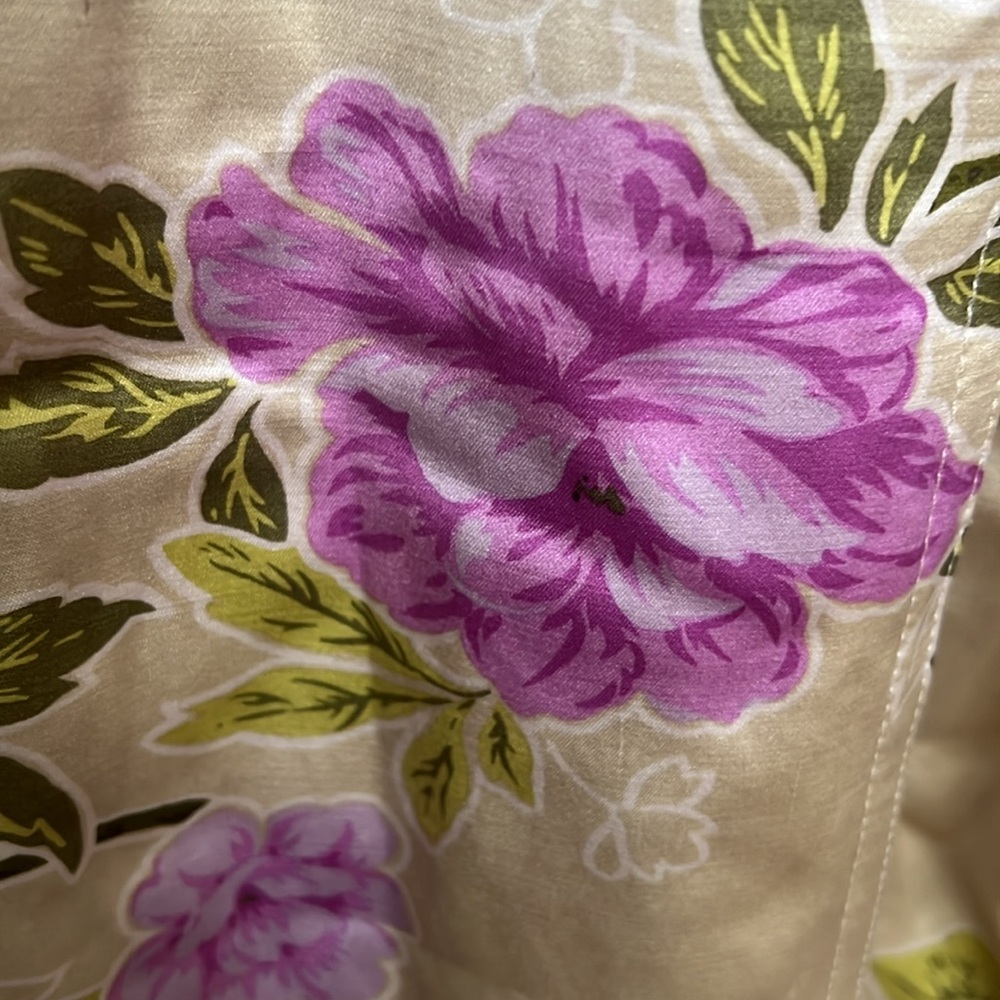 Beautiful silk floral vintage Evening coat M - Picture 3 of 6